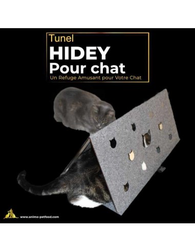 Tunnel de jeu portable et écologique pour chat, en bois de bouleau et fibres recyclées