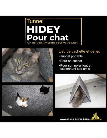 Tunnel portable pour chat, idéal pour se cacher, jouer, et somnoler tout en observant