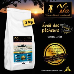 Croquettes hypoallergéniques pour chiots, sans céréales, riches en oméga-3, adaptées aux peaux et digestions sensibles