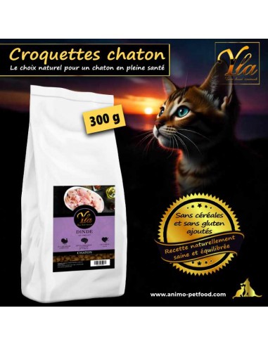 Croquettes hypoallergéniques pour chaton 300 g, sans céréales, recette équilibrée et saine