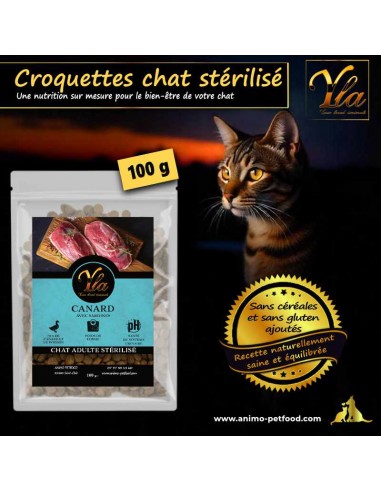 Croquettes sans céréales pour chats stérilisés, adaptées pour une santé optimale et un poids équilibré