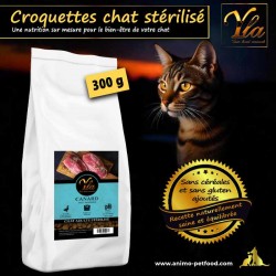 Alimentation équilibrée pour chats stérilisés à base de canard et sardines, pour une santé optimale