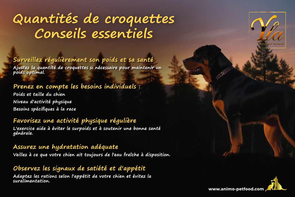 Ajustement de la ration de croquettes pour chiens de grandes races pour un équilibre nutritionnel optimal