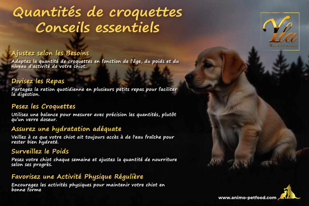 Conseils essentiels pour déterminer les quantités de croquettes sans céréales pour chiots