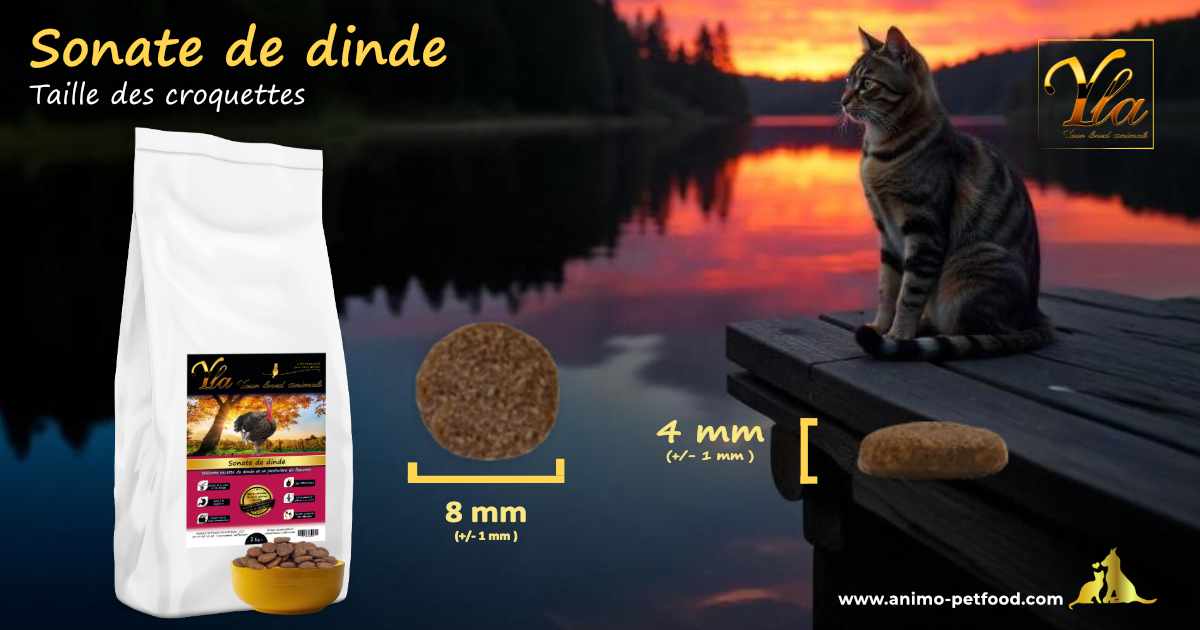 Croquettes ergonomiques pour chats adultes, adaptées aux mâchoires, taille 10 x 5 mm.